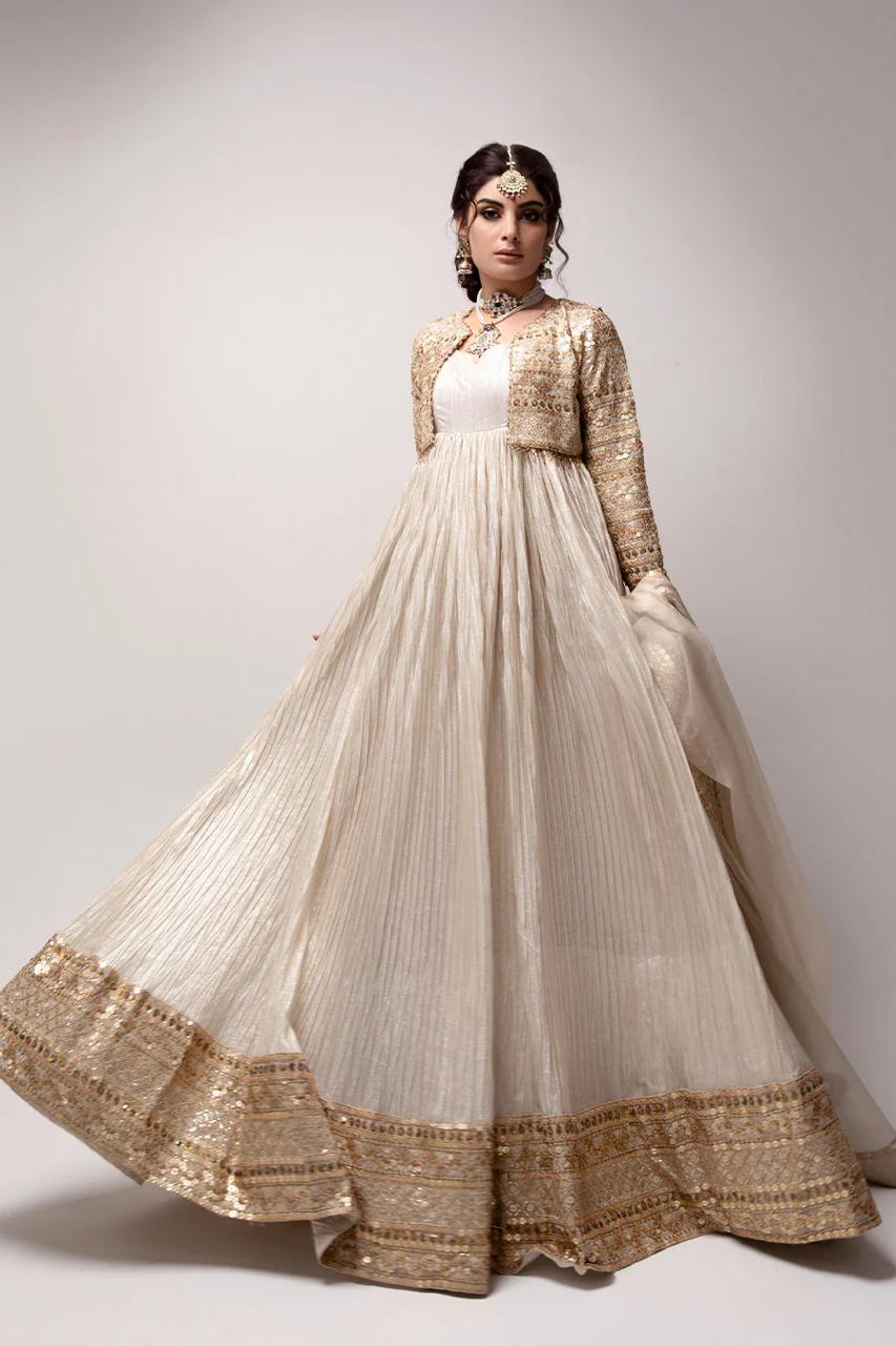 ANZALNAS GOLDEN JACKET FROCK FOR SALE