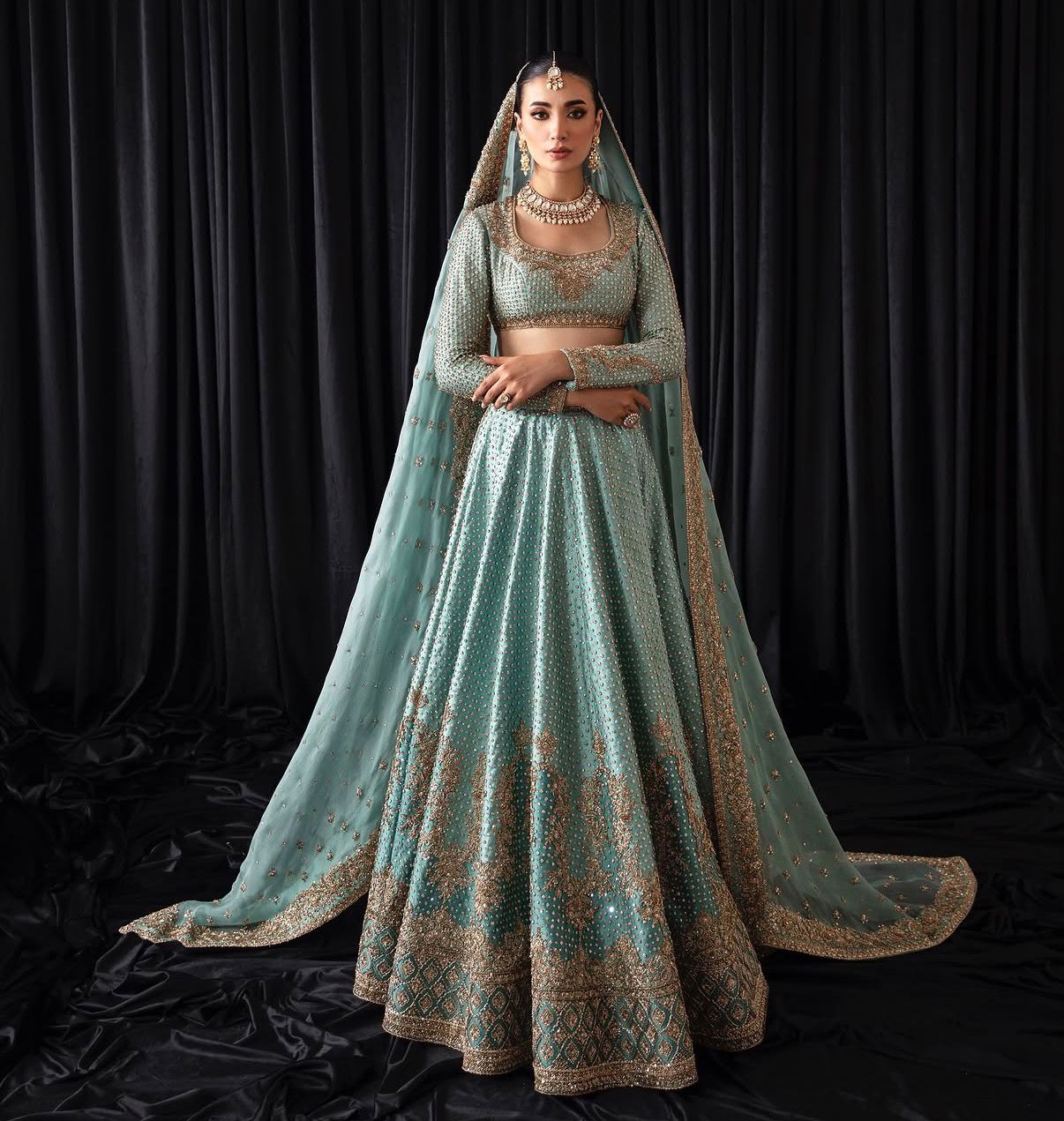 MIHHA ICE BLUE LEHNGA CHOLI