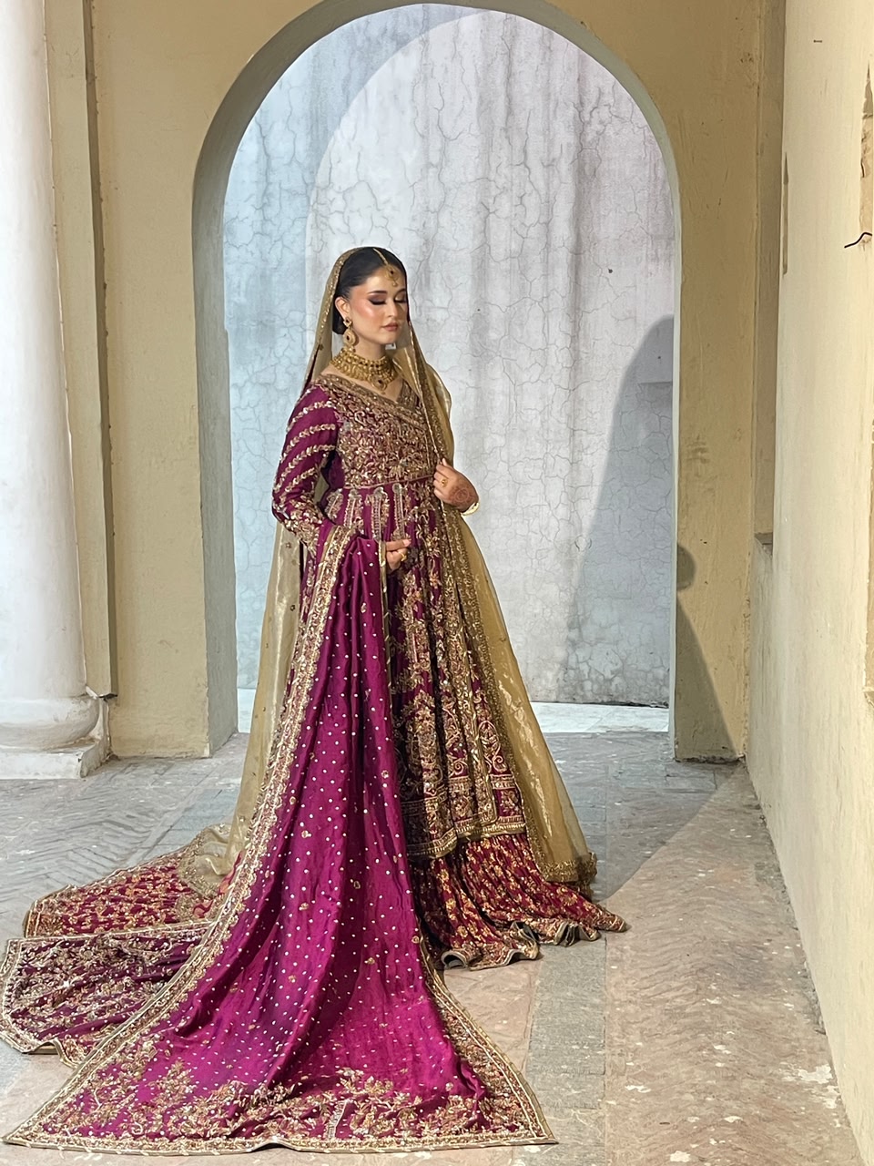 AHMAD SULTAN MAGENTA BARAT DRESS