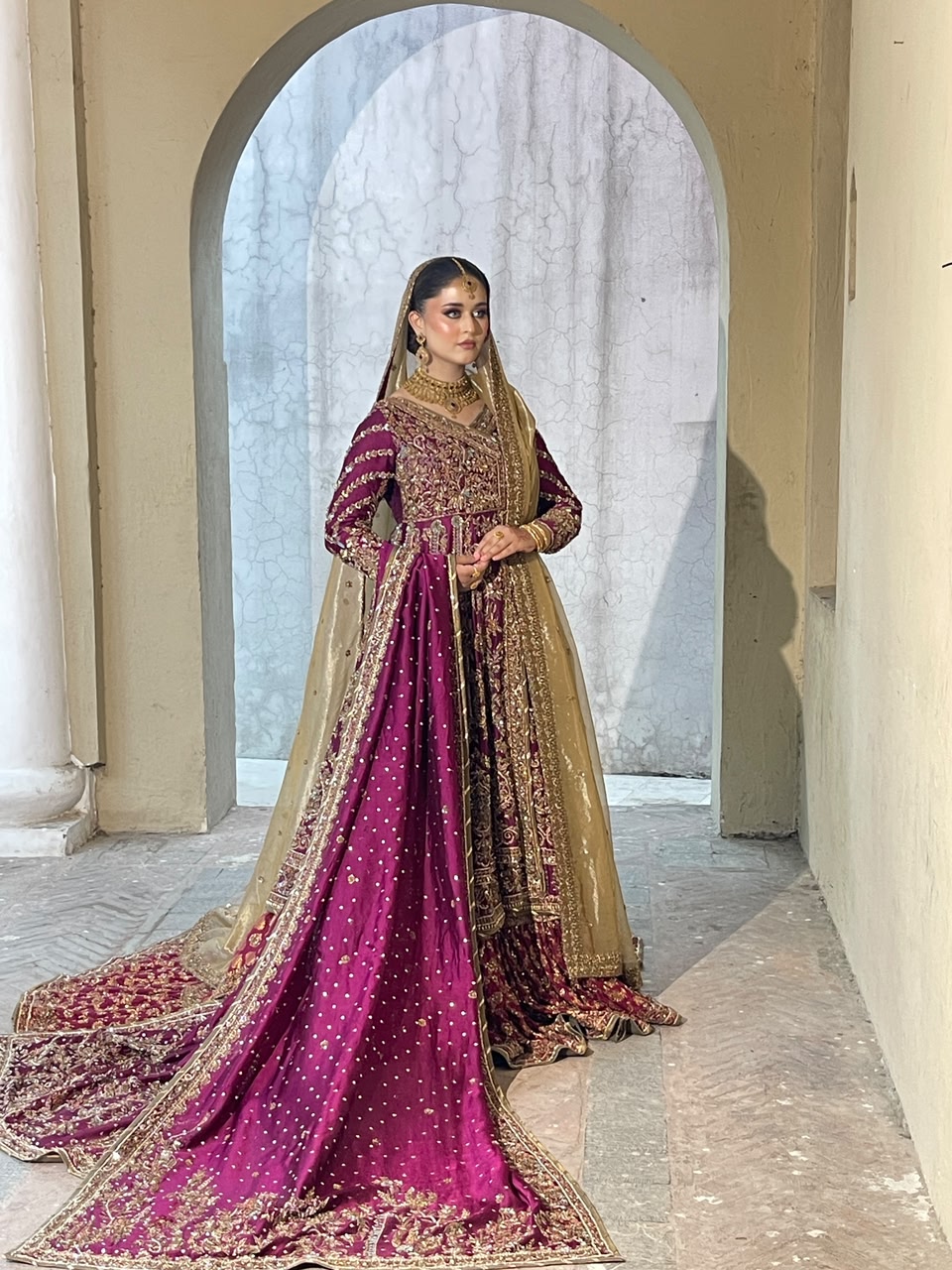 AHMAD SULTAN MAGENTA BARAT DRESS