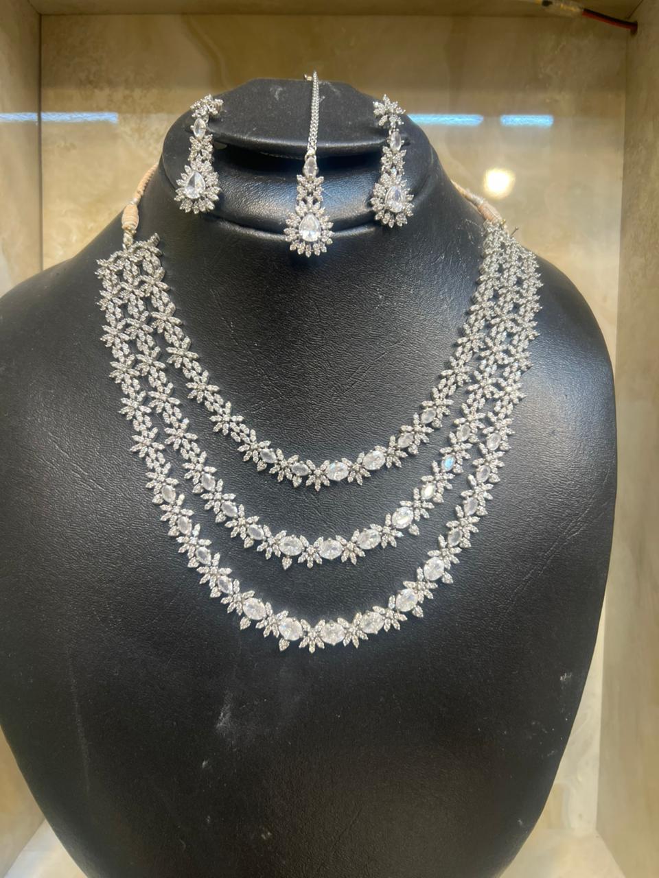 Silver Layers Jewelry Set-JELY-008