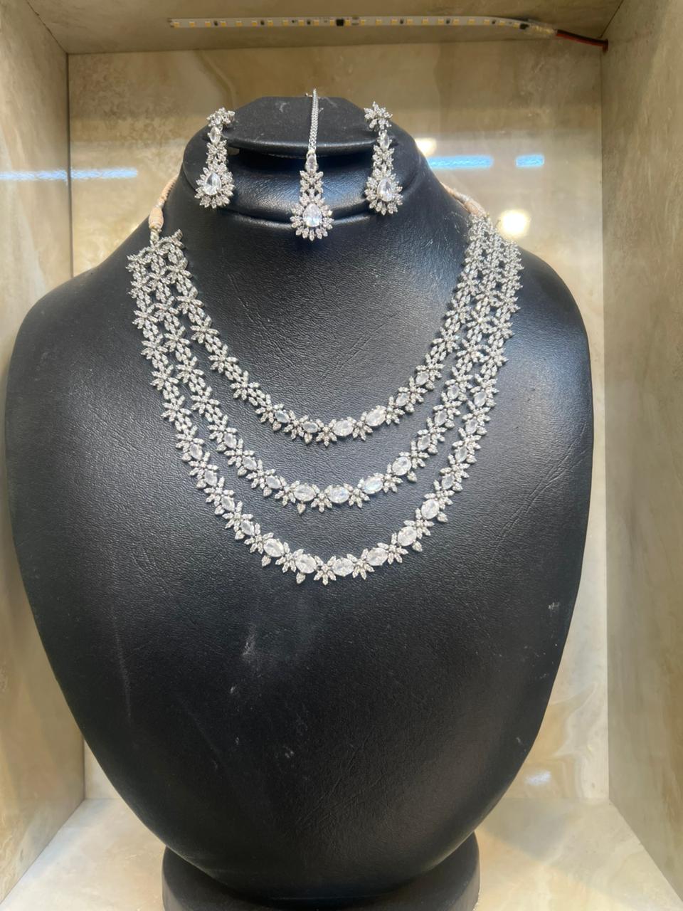 Silver Layers Jewelry Set-JELY-008