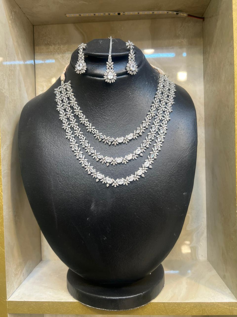 Silver Layers Jewelry Set-JELY-008