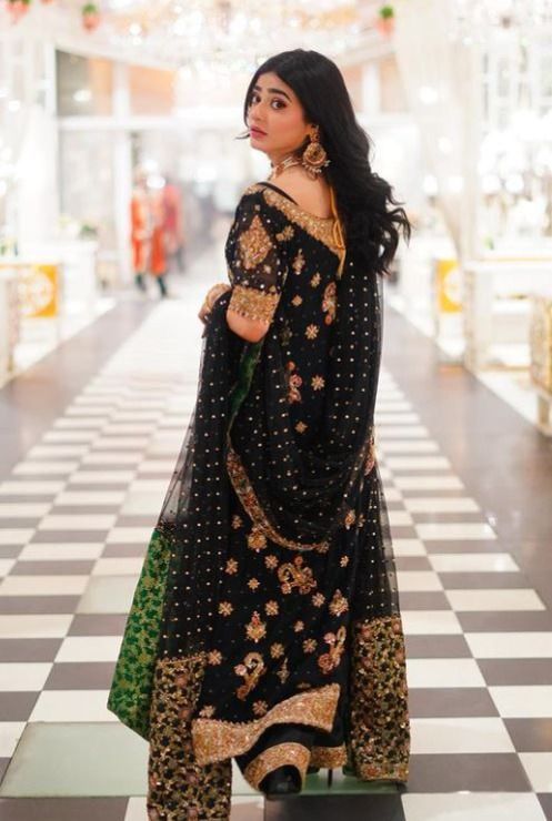 Haris Shakeel Black and Gold Formal-HS35