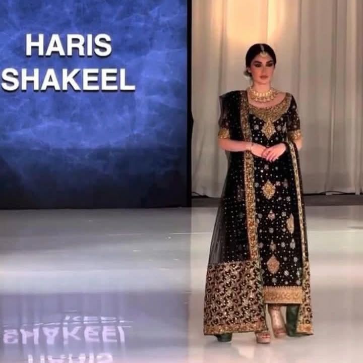 Haris Shakeel Black and Gold Formal-HS35