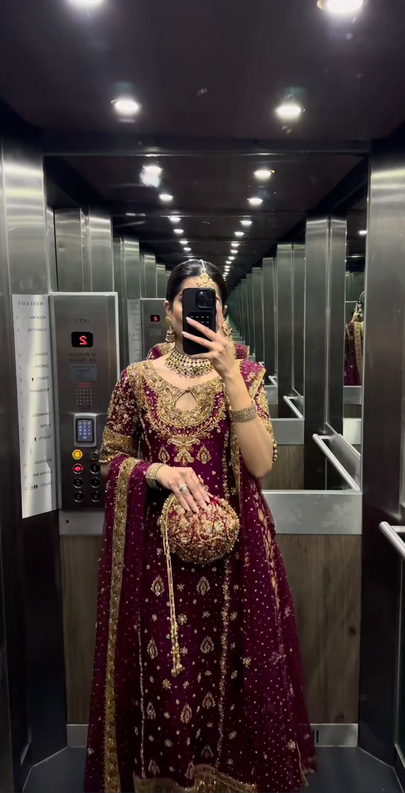HARIS SHAKEEL HOT PINK AND GOLD FORMAL-HS17