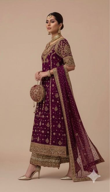 HARIS SHAKEEL HOT PINK AND GOLD FORMAL-HS17