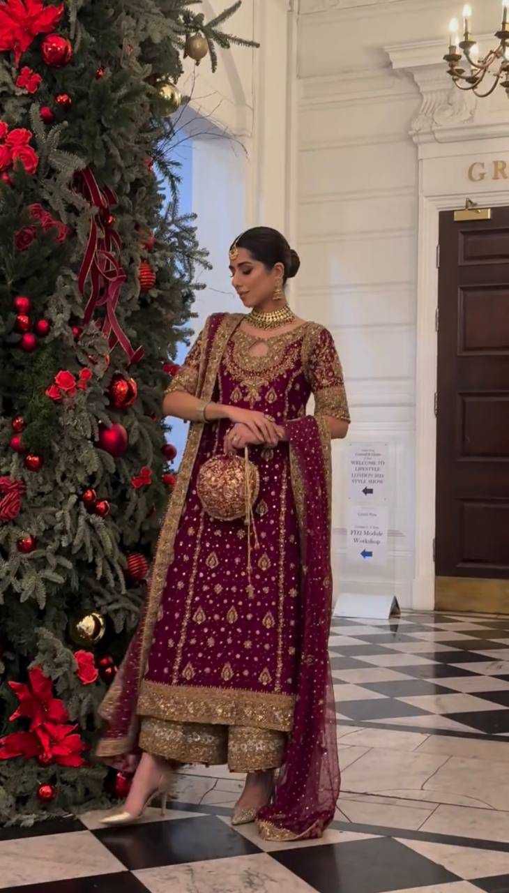 HARIS SHAKEEL HOT PINK AND GOLD FORMAL-HS17