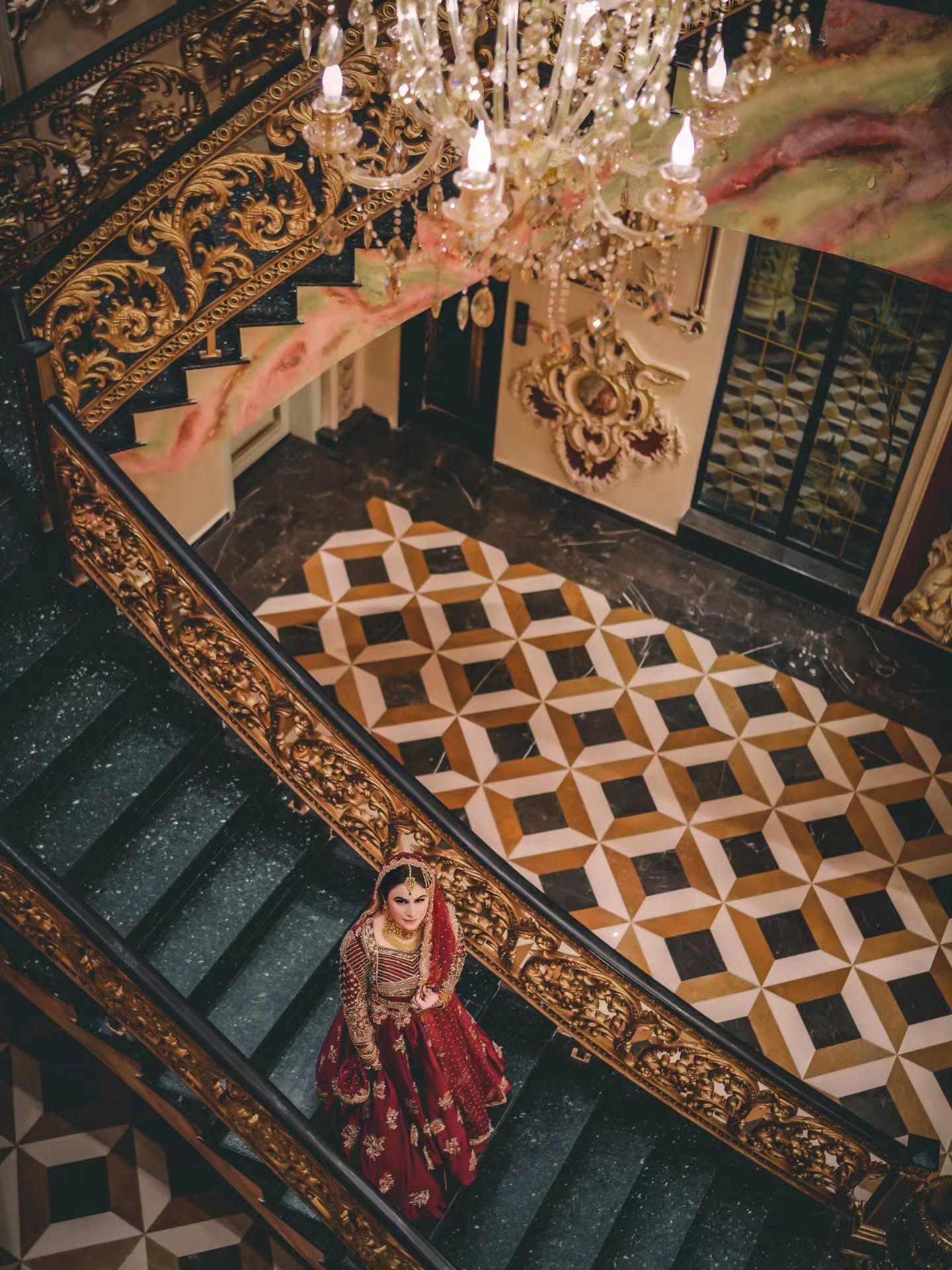 AHMAD SULTAN RED PLAIN LEHNGA CHOLI