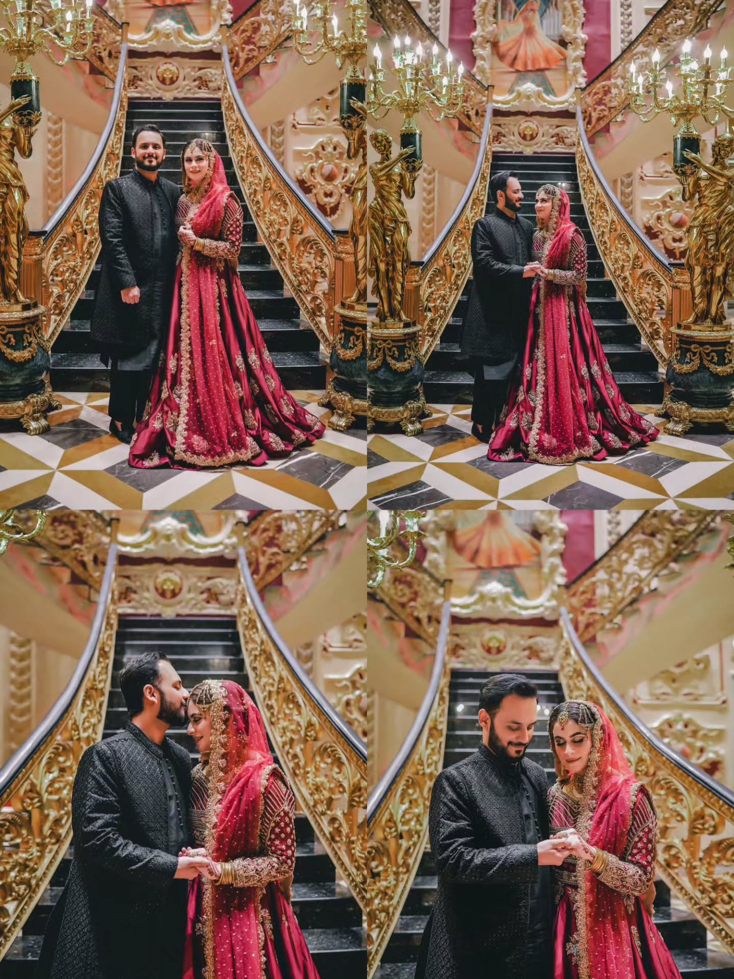 AHMAD SULTAN RED PLAIN LEHNGA CHOLI
