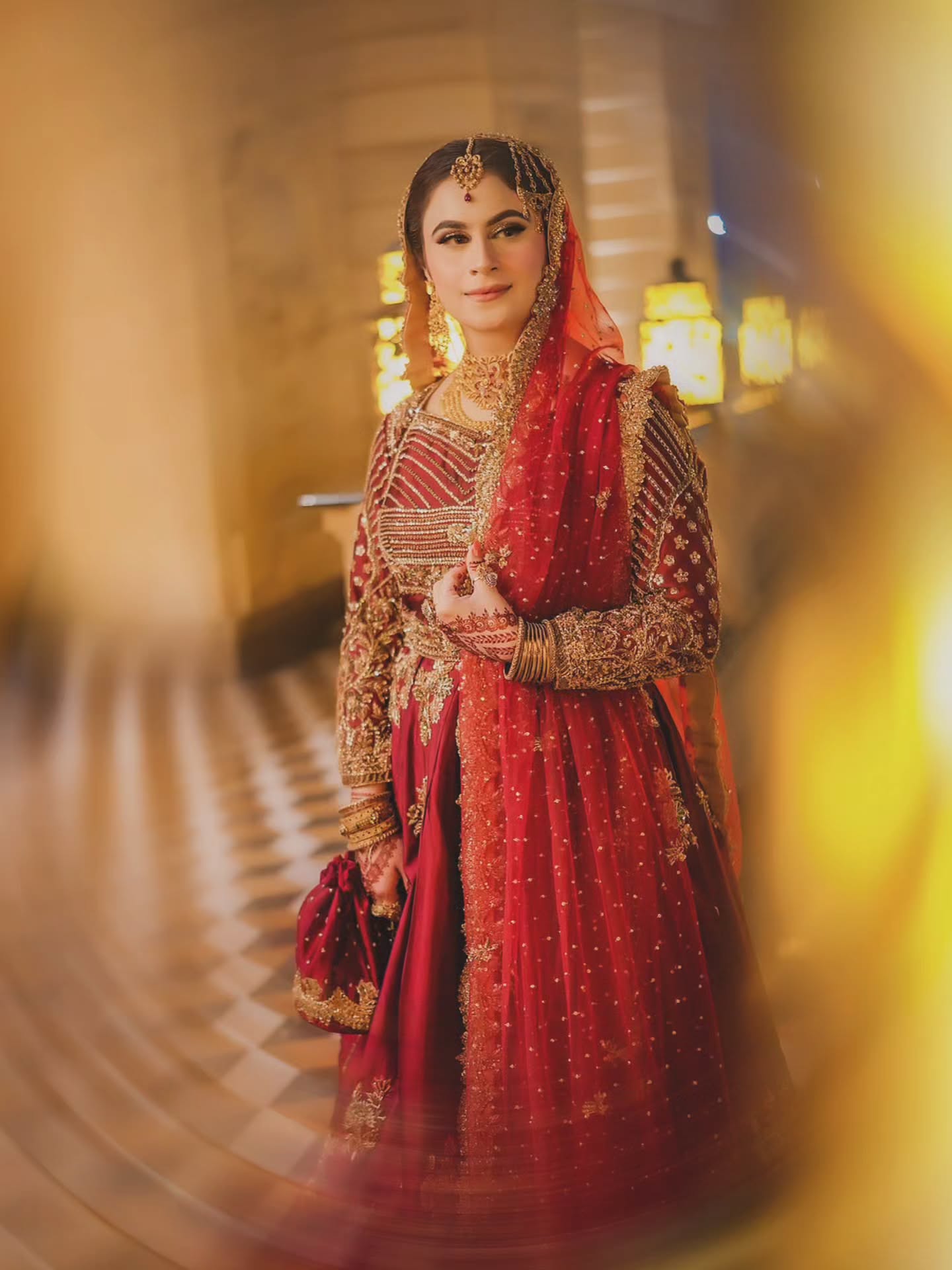 AHMAD SULTAN RED PLAIN LEHNGA CHOLI