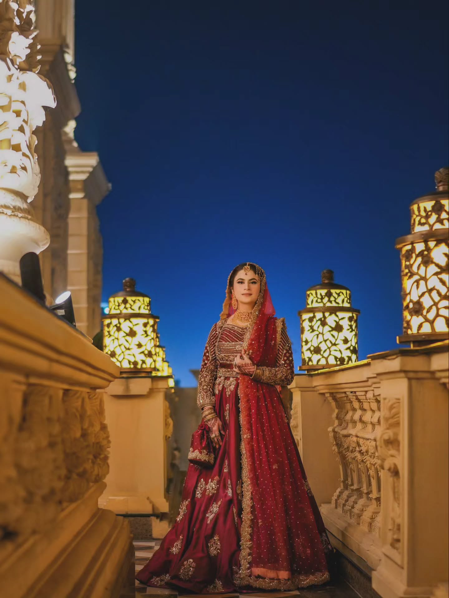 AHMAD SULTAN RED PLAIN LEHNGA CHOLI