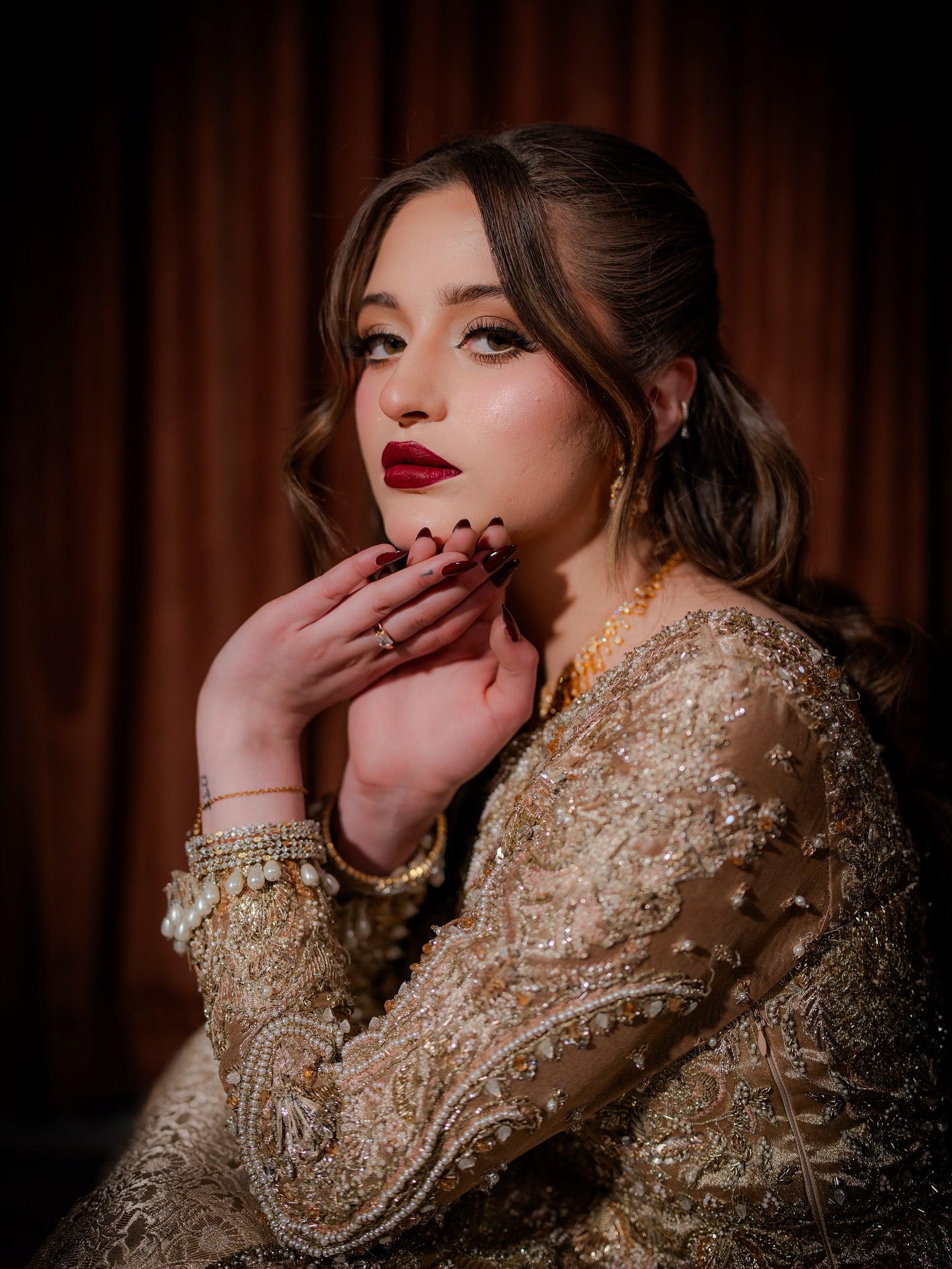 SORAYA GOLDEN TISSUE DRESS- SR06