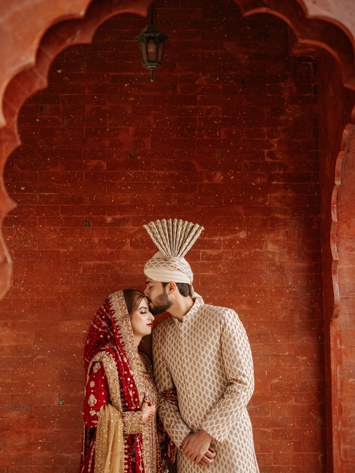 HARIS SHAKEEL FRONT SLIT FRESH RED