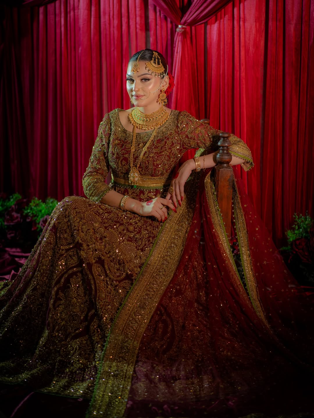 Fahad Maroon Lehnga Choli-FM01