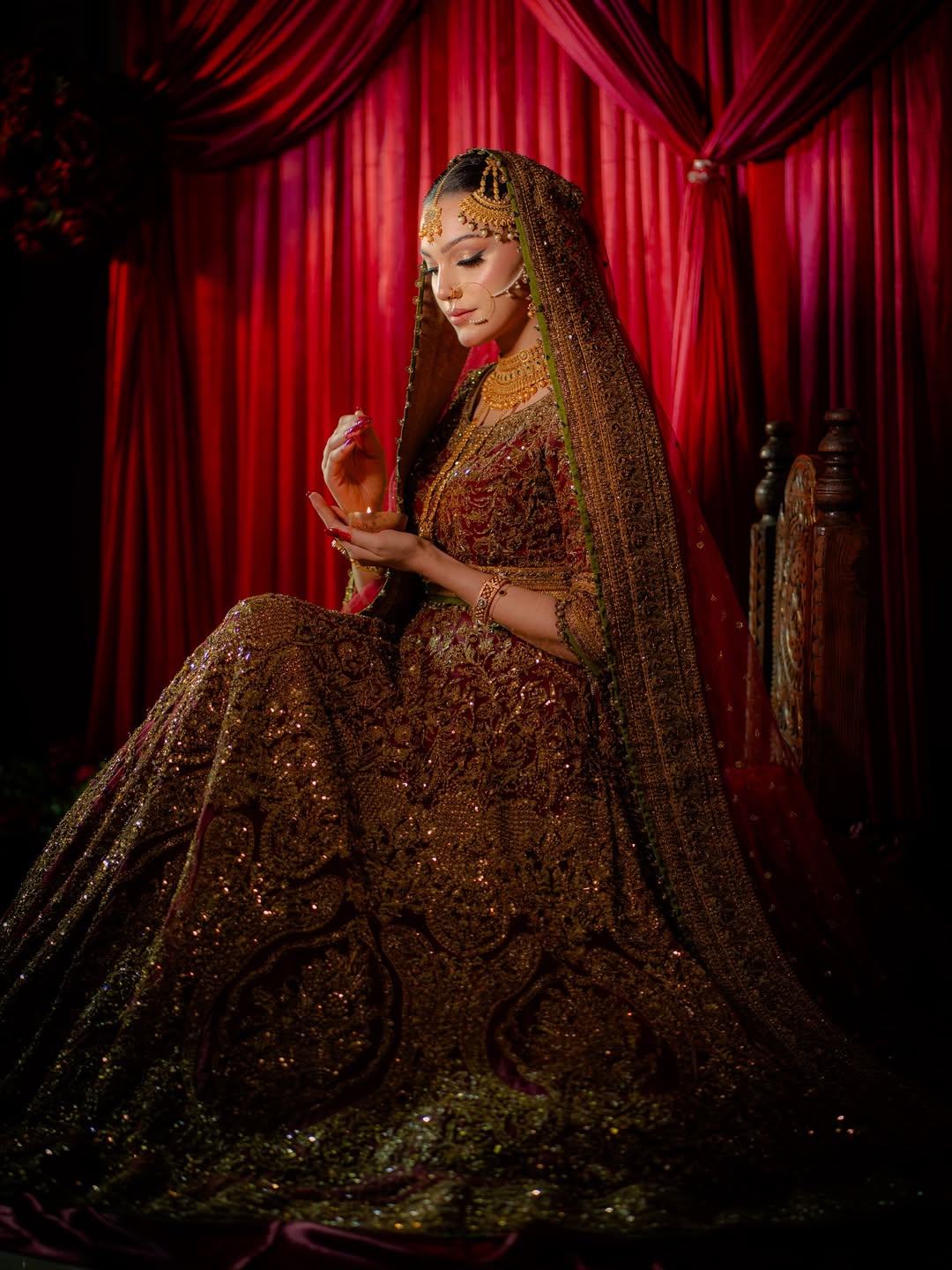 Fahad Maroon Lehnga Choli-FM01