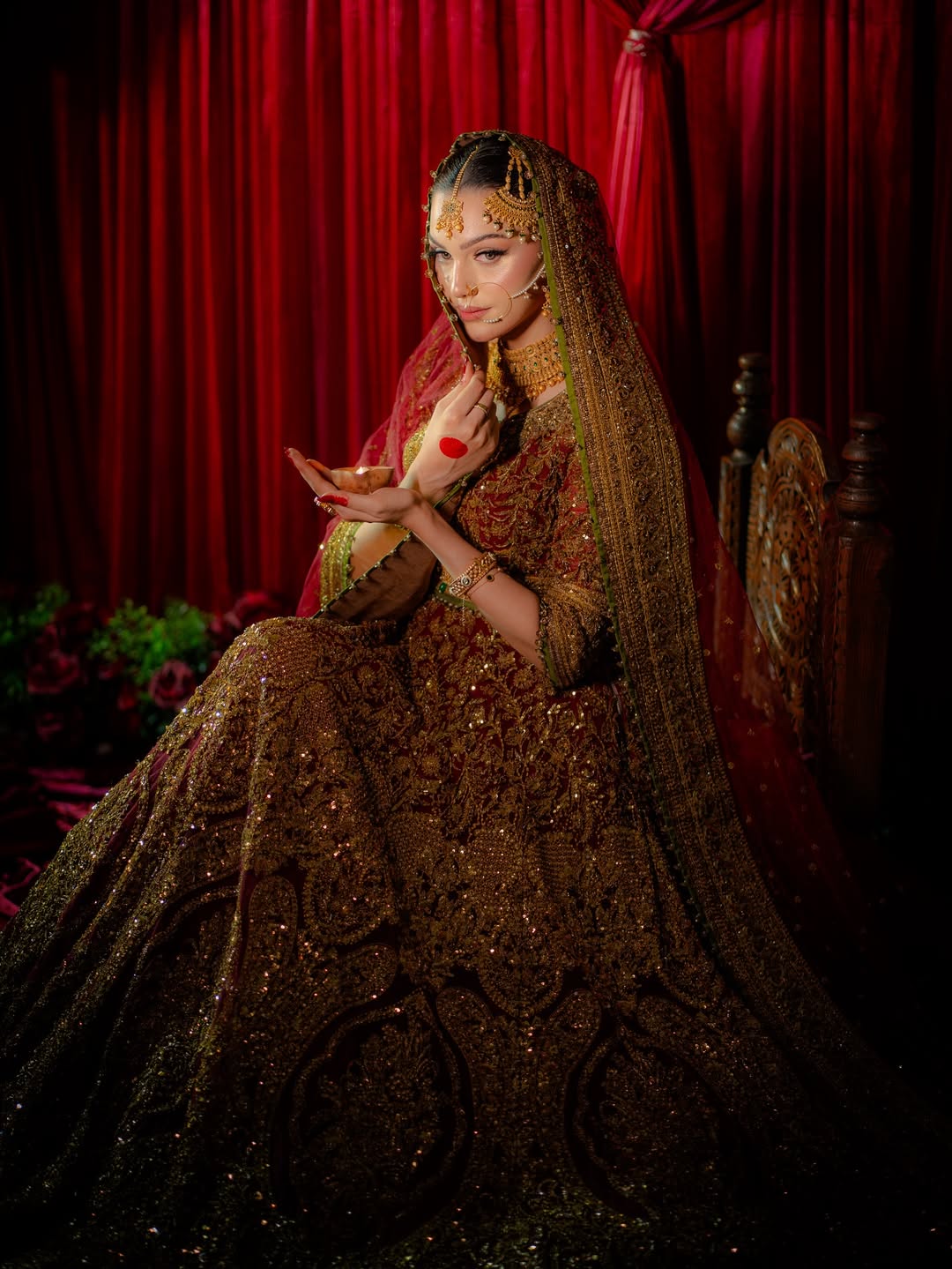 Fahad Maroon Lehnga Choli-FM01