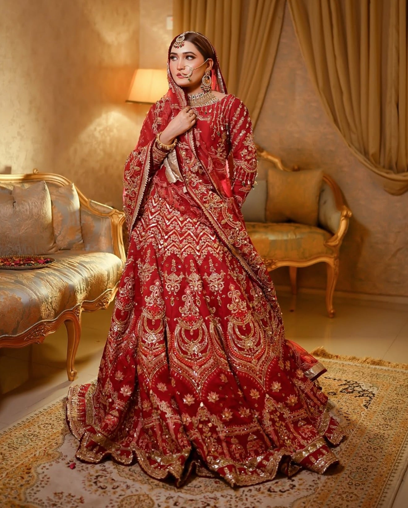 MNR SULTANA RAWSILK RED-MNR01