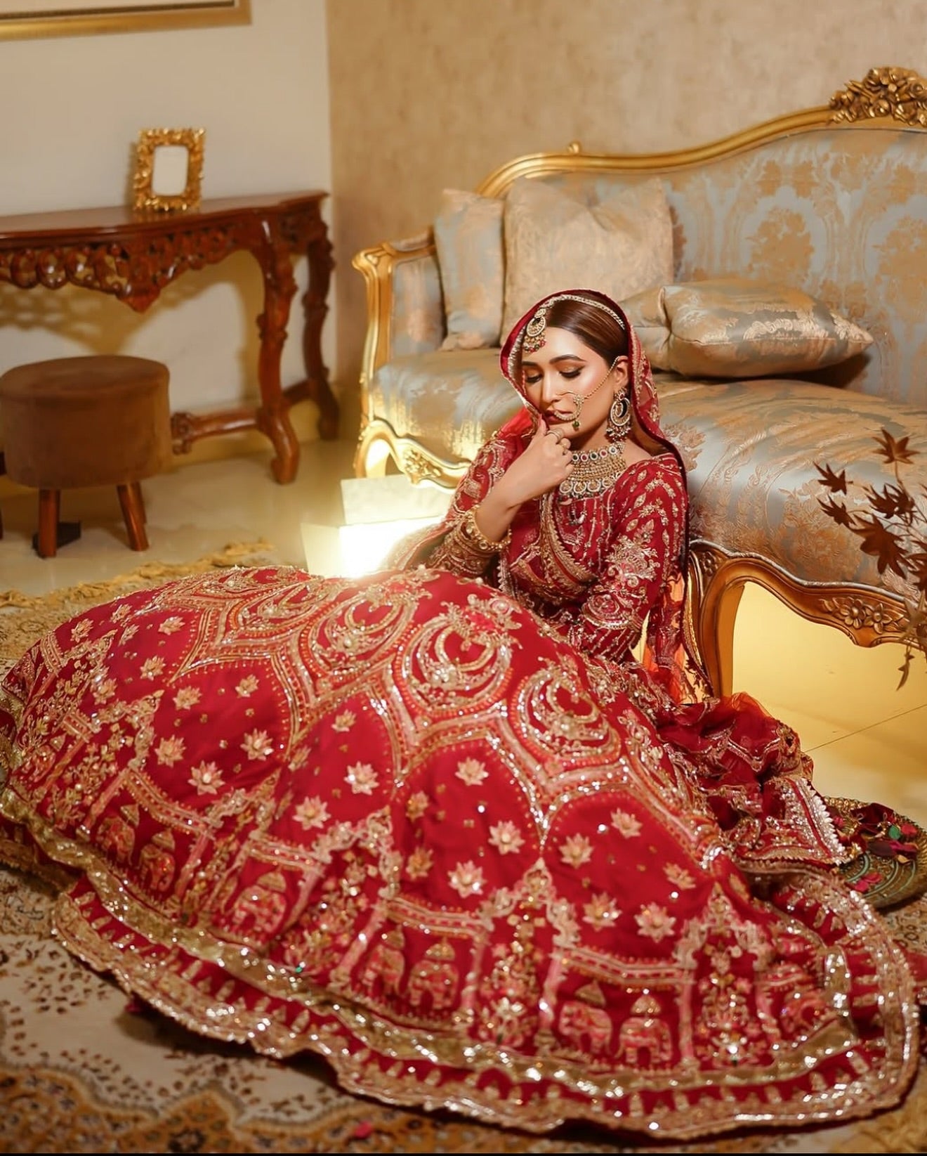 MNR SULTANA RAWSILK RED-MNR01