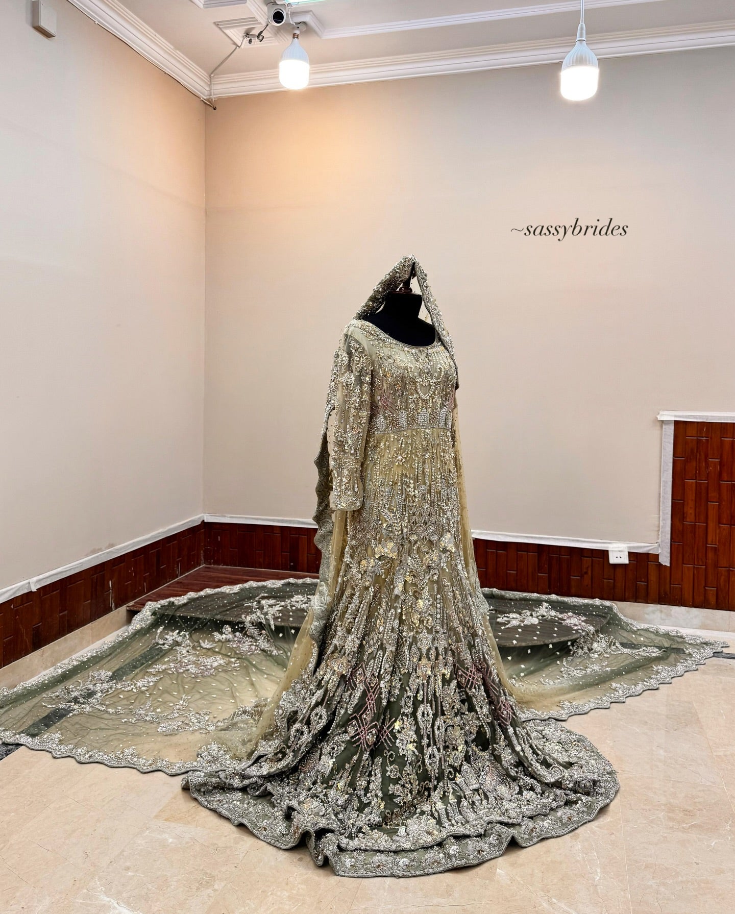 AHMAD SULTAN OLIVE GREEN MAXI-FOR SALE