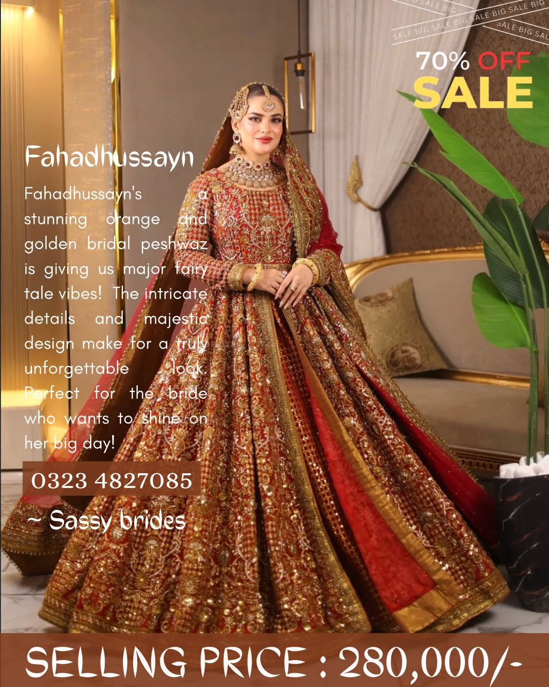 FAHADHUSSAYN BRIDAL- FOR SALE