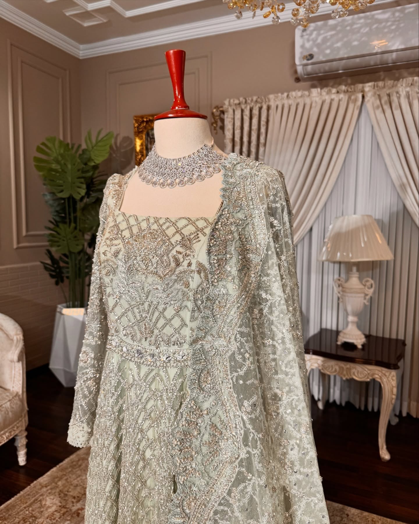SAIRA SHAKIRA LIGHT GREEN MAXI-SS22