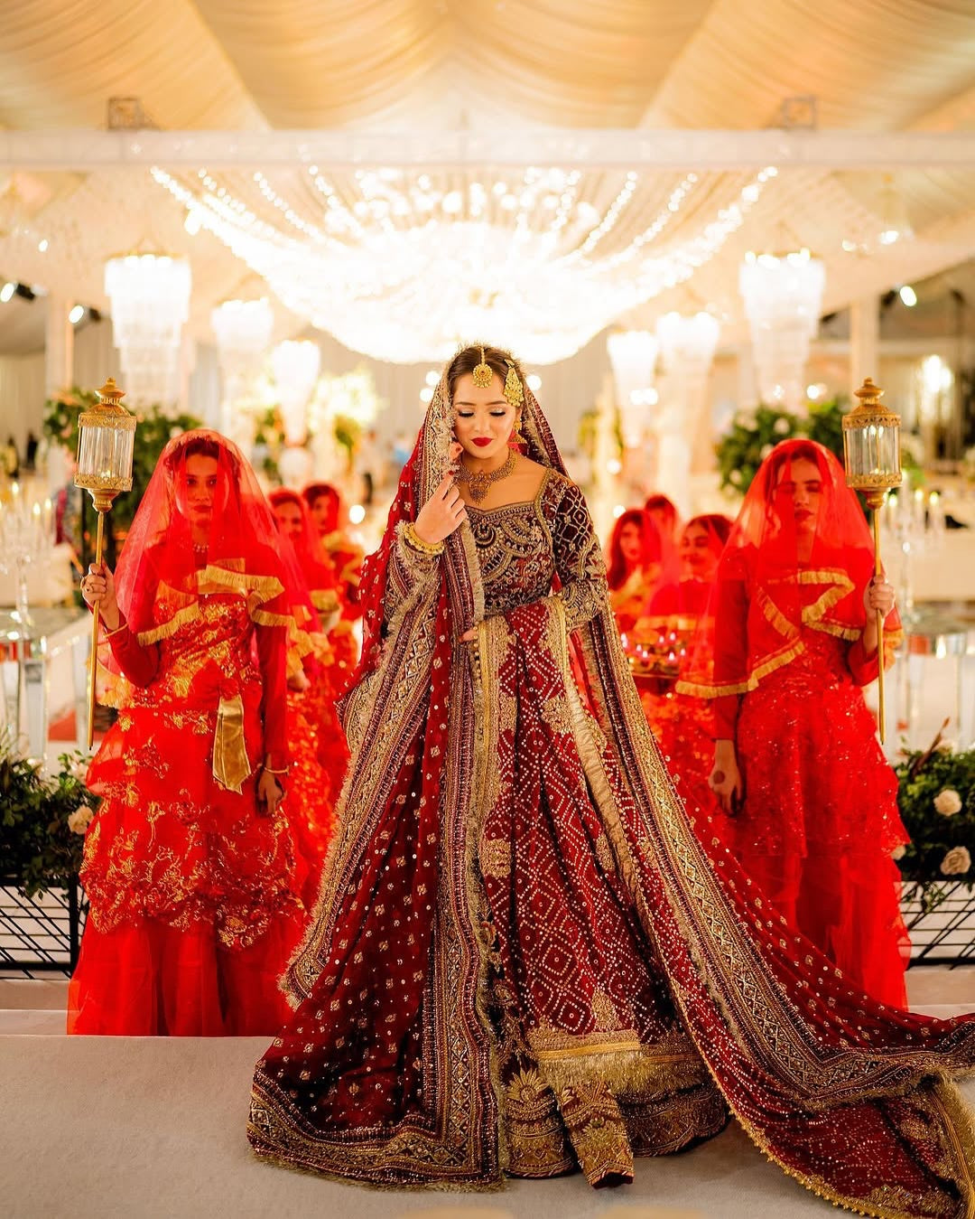 MNR Heritage Velvet Maroon Lehenga Choli- MNR05