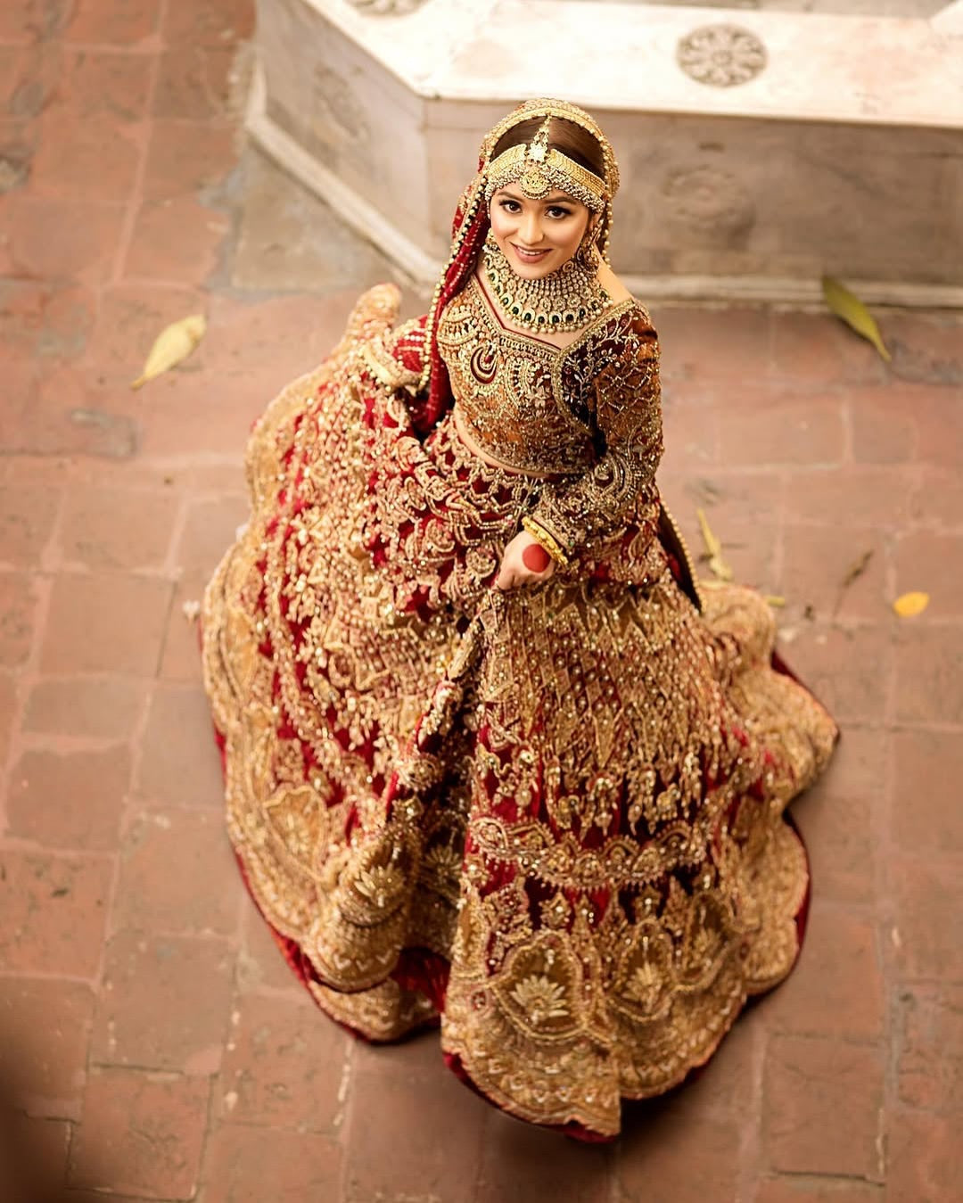 MNR Heritage Velvet Maroon Lehenga Choli- MNR05