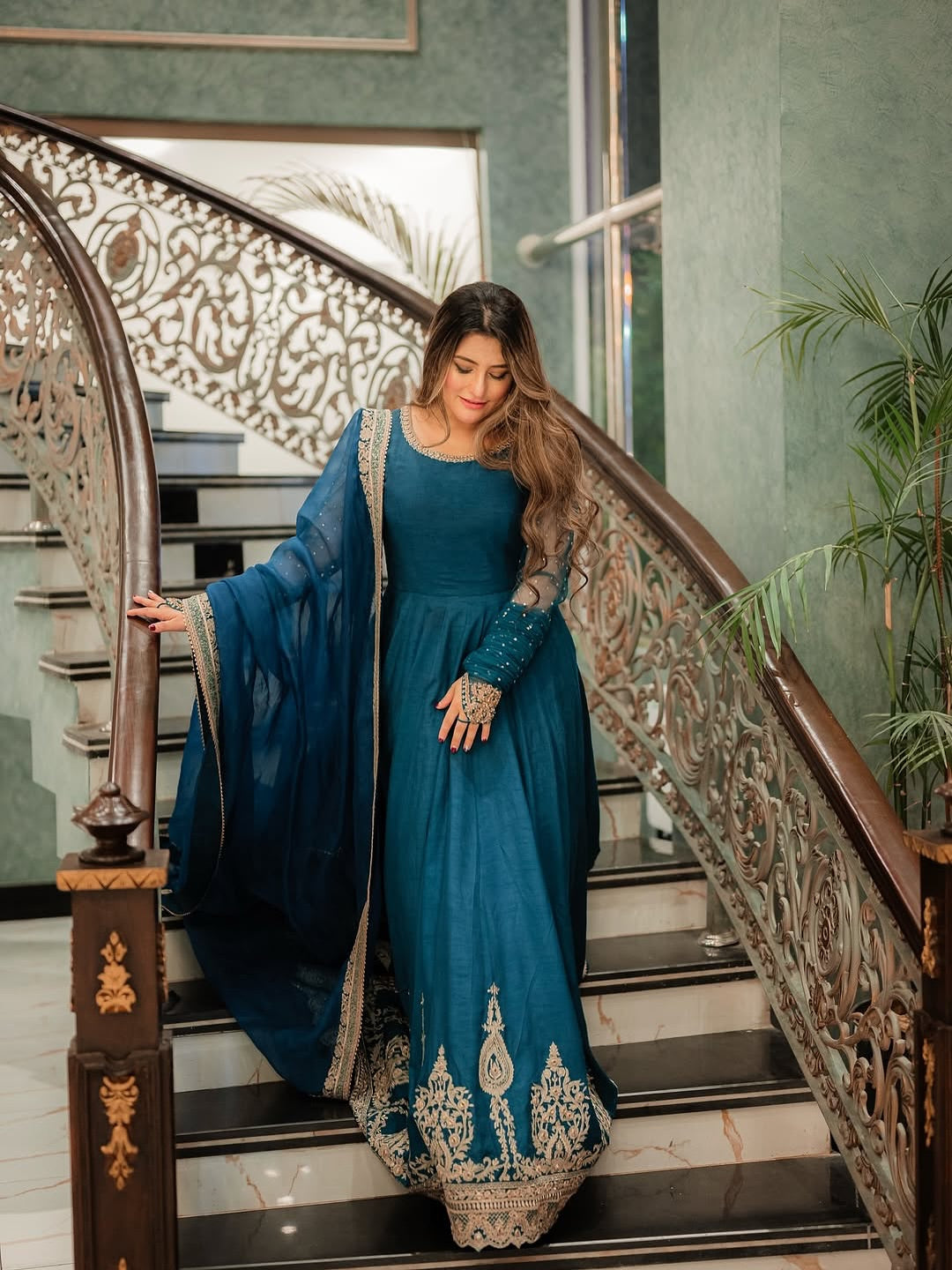 Faiza Saqlain Risma Blue-FS20