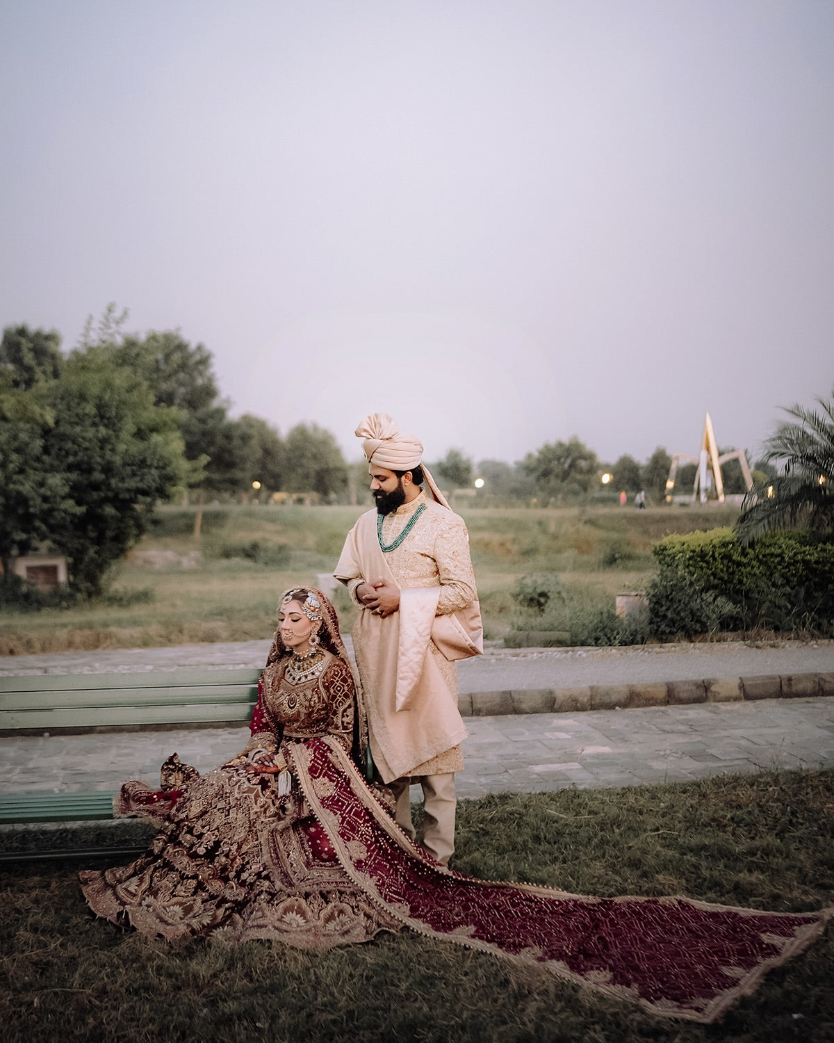 MNR Heritage Velvet Maroon Lehenga Choli- MNR05