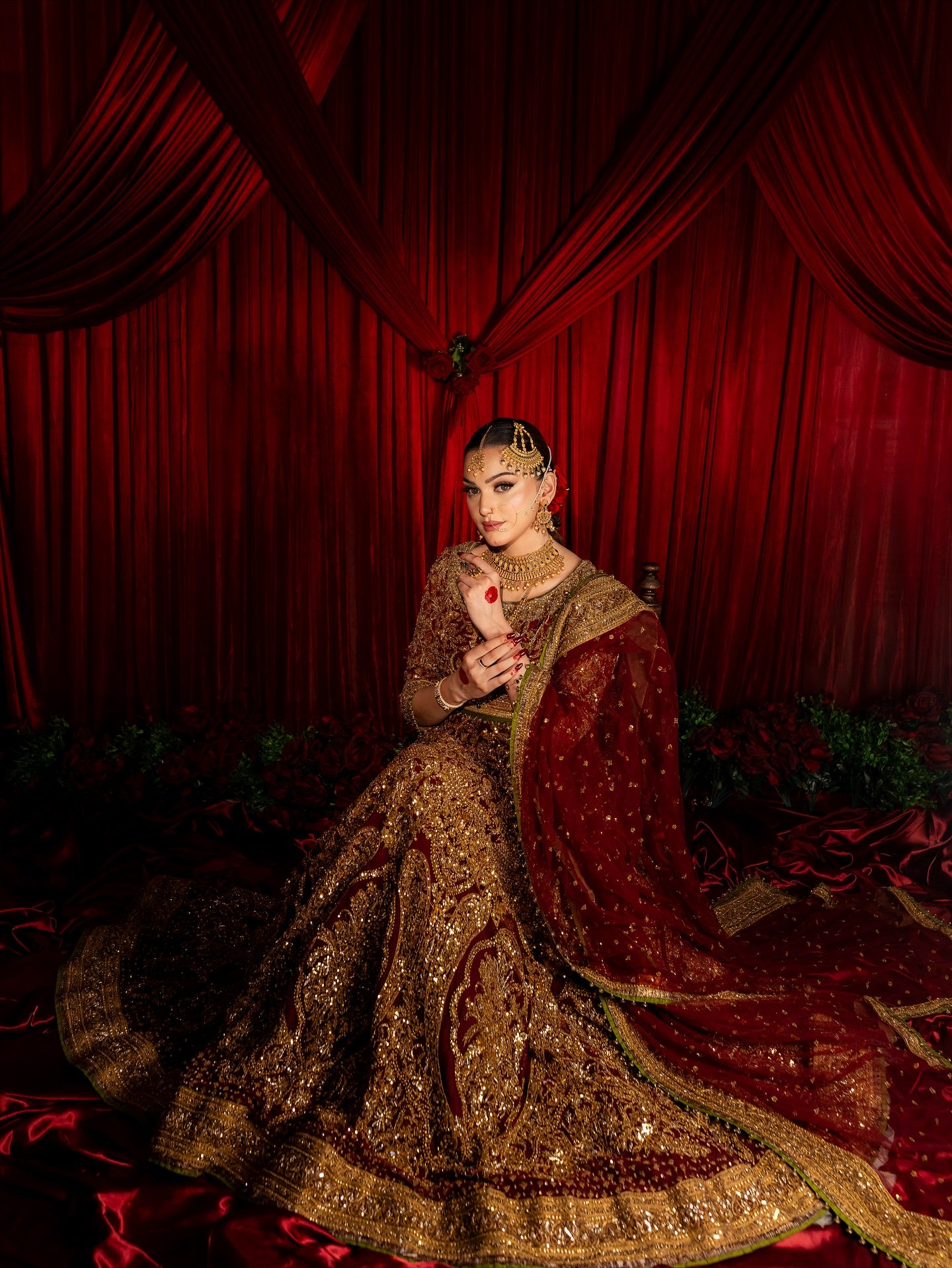 FAHAD HUSSAYN MAROON LEHNGA CHOLI-FM01