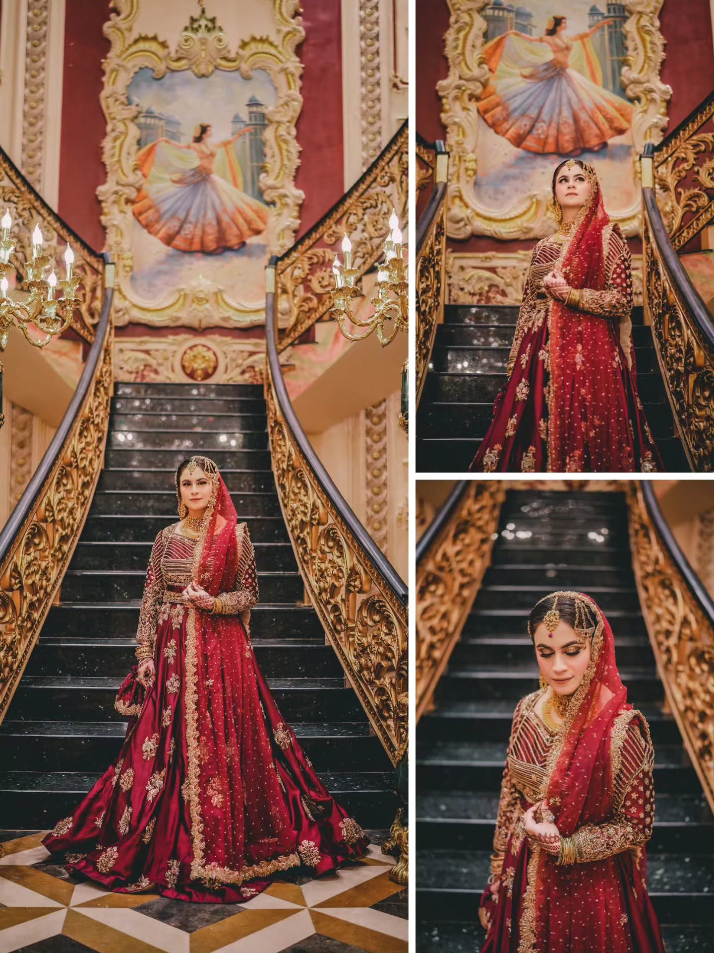 AHAMD SULTAN DEEP MAROON LEHNGA CHOLI-AS25
