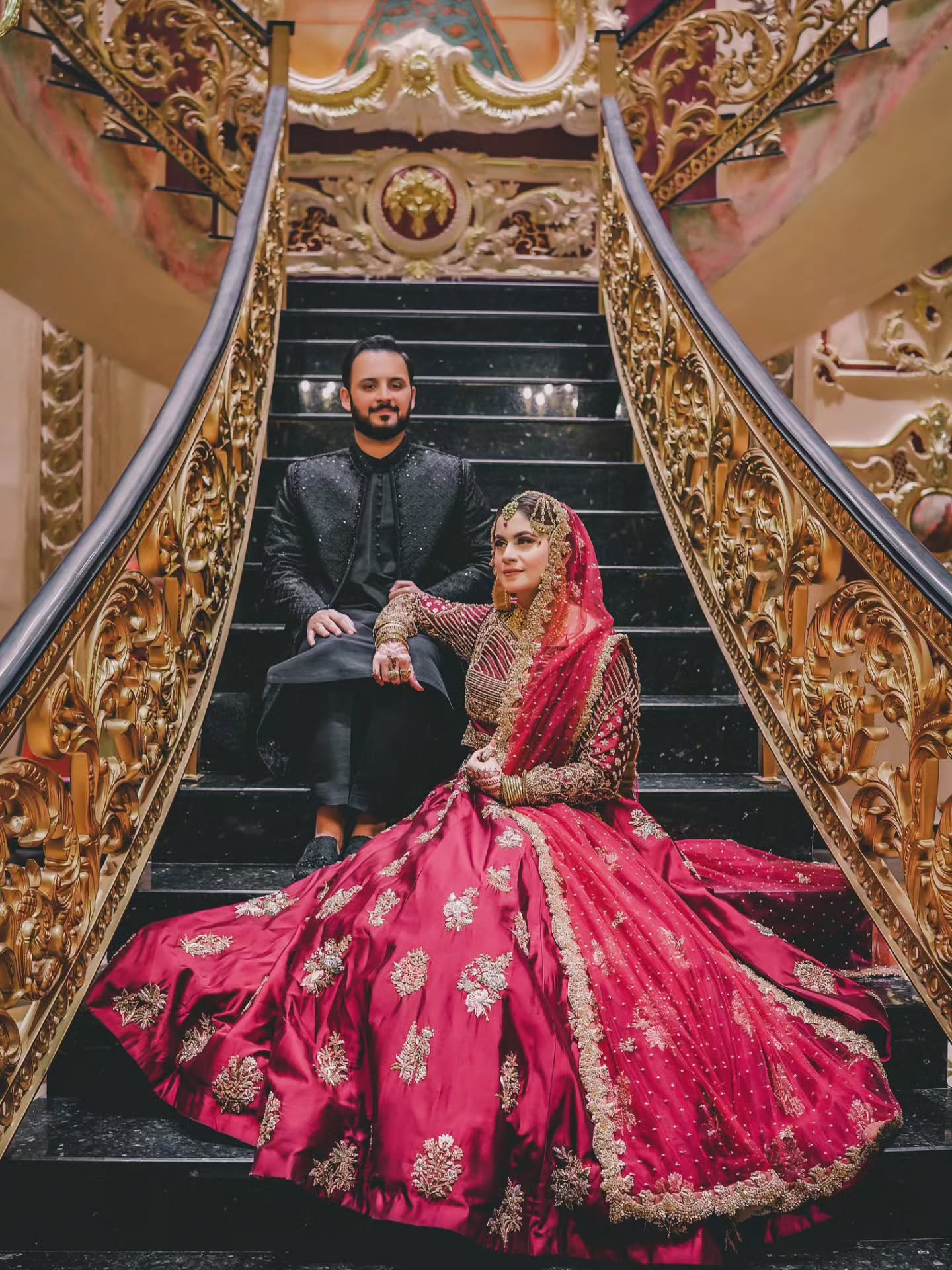 AHAMD SULTAN DEEP MAROON LEHNGA CHOLI-AS25