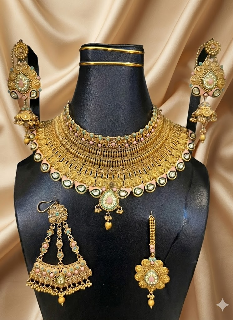 MULTI GOLD CHOKER SET-JELY-002