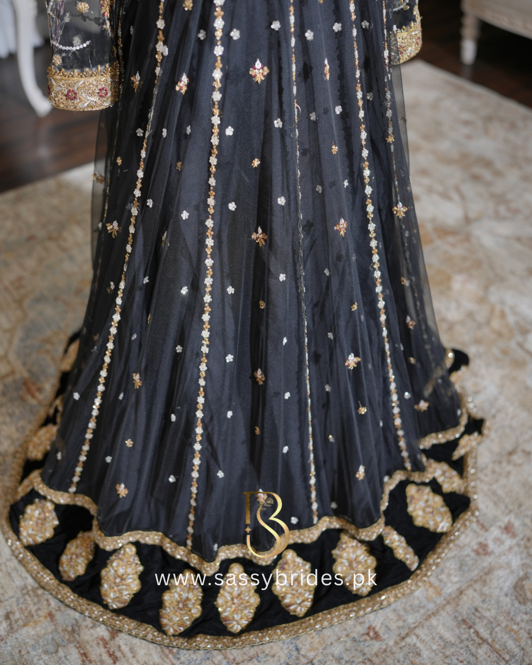 HARIS SHAKEEL BLACK PISHWAS-HS39