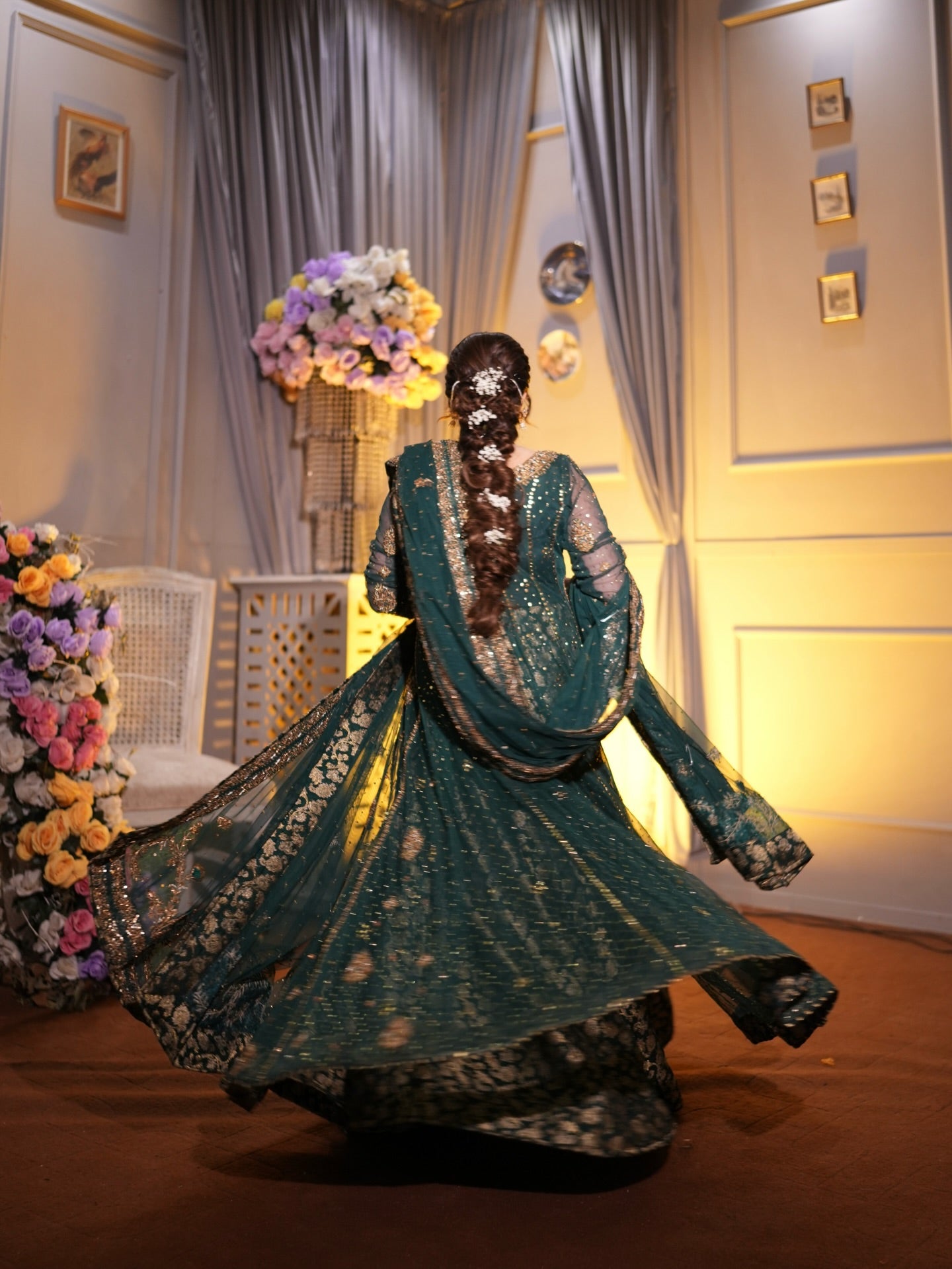 HARIS SHAKEEL DARK GREEN PISHWAS-HS19