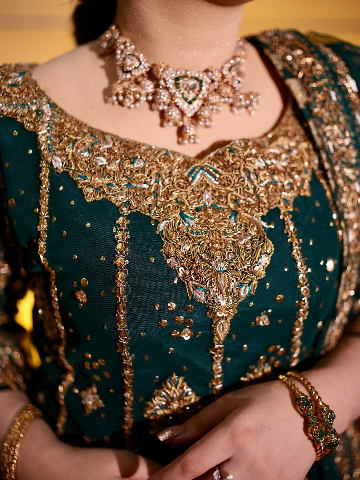 HARIS SHAKEEL DARK GREEN PISHWAS-HS19